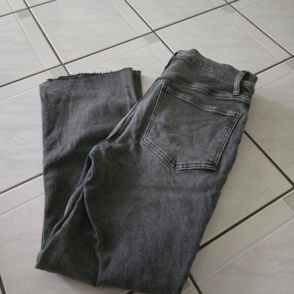 Madewell Denim - Madewell Kick Out Full Length Crop Jeans Paynes Black Wash 28